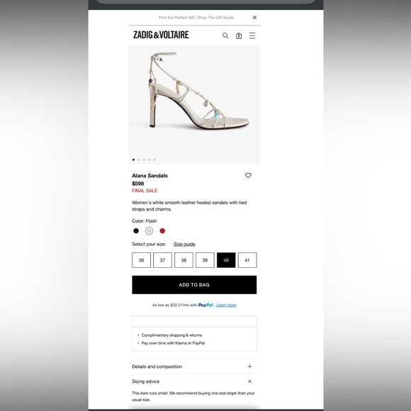 ALANA SMOOTH LAMBSKIN SANDALS - Picture 7 of 9